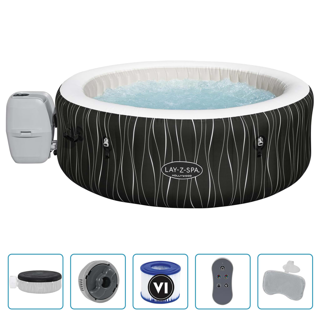 Bestway Lay-Z-Spa Aufblasbarer Whirlpool Hollywood AirJet 196x66 cm